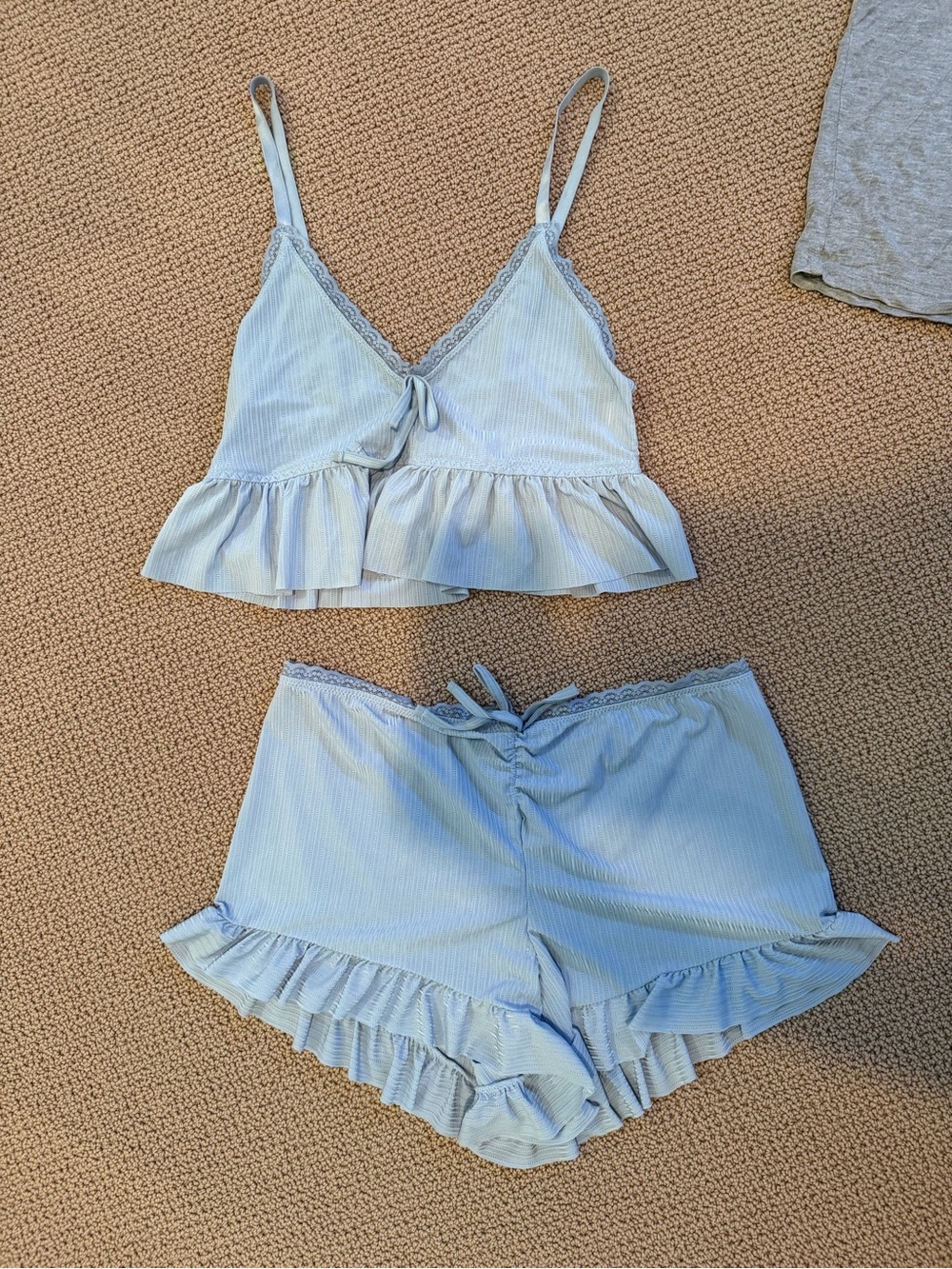Light Blue Ruffle Cami & Short Sleep Set - Women's Intimates - Picture 2 of 3